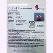 5.81 Ratti Natural New Burma Ruby with Govt Lab Certificate-(4551)